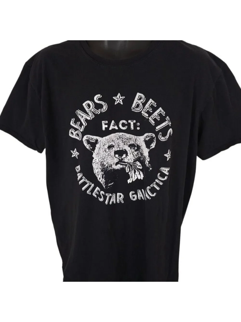 Bears Beets Battlestar Galactica T Shirt Mens Size XL Black The Office TV Series
